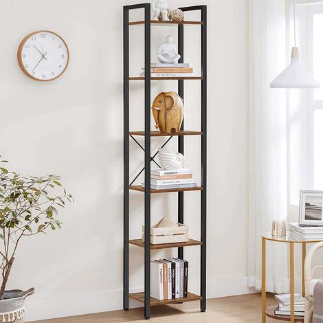 Bibliothèque industrielle à 6 niveaux pour le bureau à domicile (1/5)