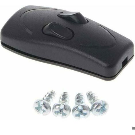 Interrupteur Poussoir Double - Lampe De Table - Tension 110 À 250 V - Puissance Max 100 W - Noir - 1 Pièce (1/4)
