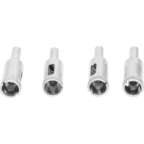 Lot de 4 forets de 14 mm en acier allié pour percer le verre et la céramique. (1/5)