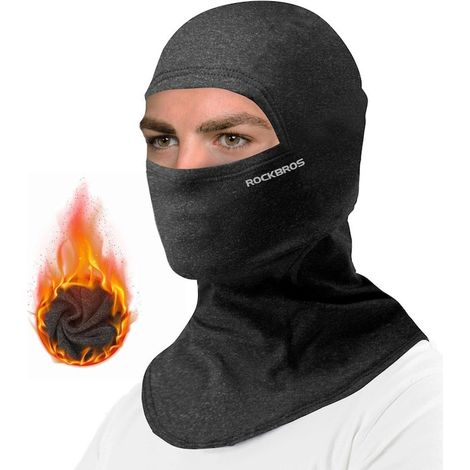 Cagoule RockBros, thermique, polaire, grise, universelle (1/5)
