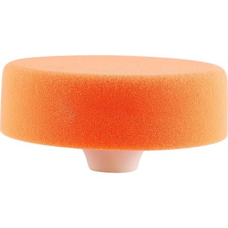 Tampon de polissage mousse 15 cm pour polisseuse voiture, disque à lustrer et cirer, orange, 1 pièce (1/5)