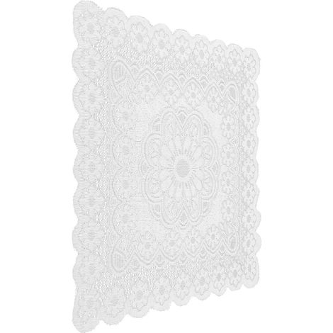 Housse de protection en dentelle blanche pour tables de chevet (usage décoratif) (1/5)