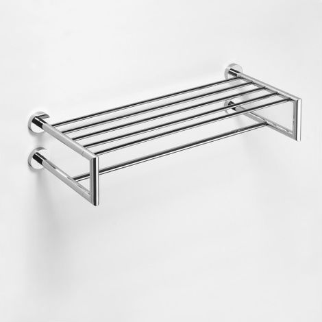 Etagère porte-serviettes avec double trapèze OMEGA 65,5x16x22,5cm (1/2)