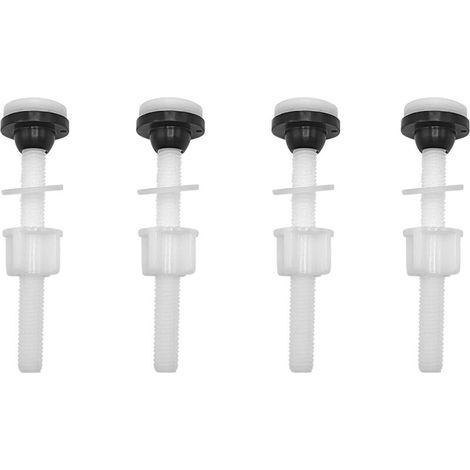 Vis et boulons de fixation en plastique pour réservoir de toilettes - avec rondelles, adaptés aux toilettes en deux parties - 4 pièces (1/5)