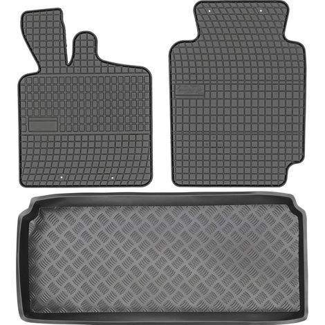 Set di tappetini in gomma per auto e tappetino per bagagliaio per Smart Fortwo I Hatchback dal 1998 al 2007