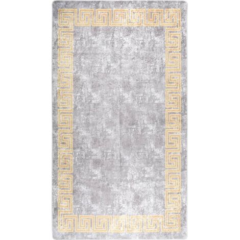 Tapis de salon Style Moderne Tapis de sol - Tapis lavable antidérapant 190x300 cm Gris BV295063 - BonneVie (1/5)
