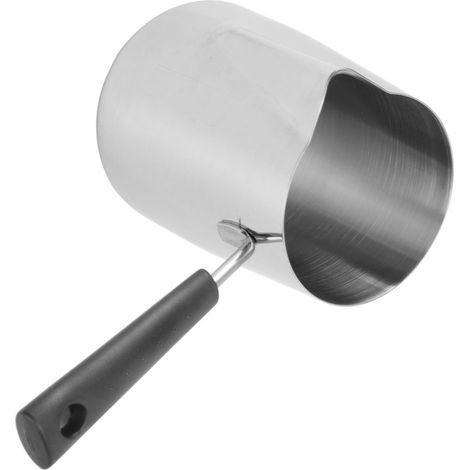 Pichet à café design écailleux en acier inoxydable 304 avec longue poignée, résistant à la chaleur et idéal pour faire mousser le lait à la maison (1000 ml). (1/5)