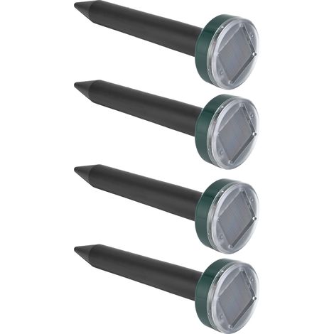 Lot de 4 répulsifs solaires à ultrasons pour souris, utilisables en extérieur dans les hôtels, les fermes et les parcs. (1/5)