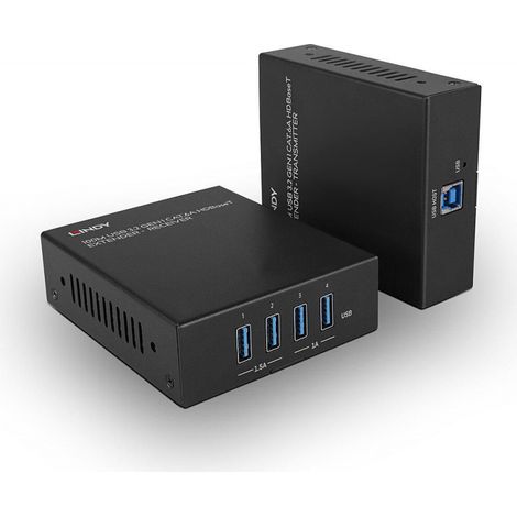 LINDY 43410 USB 3.1 (Gen 1) Extendeur USB câble réseau RJ45 100 m