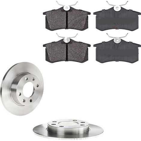 KIT FRENI POSTERIORI compatibile con PEUGEOT 307 CC (3B) - DISCHI + PASTIGLIE OEM: P 85 020 , P 61 080 / 17357 , 17631 , 17631C , 17893 , 17893C /SOSTITUZIONE DIRETTA/BASSA POLVERE/SILENZIOSO