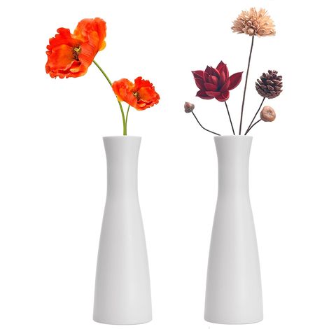 Grand vase conique en plastique composite, petit bourgeon, vase floral décoratif pour décoration d'intérieur, centres de table, arrangements de bouquets, tubes connectés (calibre large) (1/5)