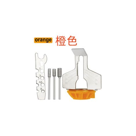 Meuleuse électrique, affûteuse de chaîne, accessoires pour outils électriques, affûteuse de chaîne de scie, outil d'affûtage de dents de scie, outil d'affûtage de dents orange (1/5)