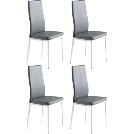 Pack 4 Sillas Salón Comedor Sora Estilo Moderno en Color Gris 98x42x47 cm (1/5)