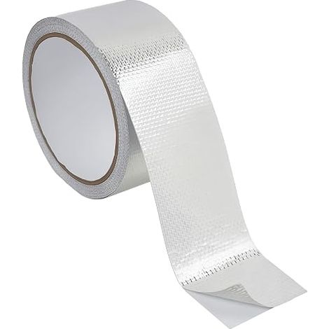 Aluminium Tape 50mm x 10m Fire Retardant 248F Waterproof Fiberglass Reinforced Pipe Repair Insulation (1/4)