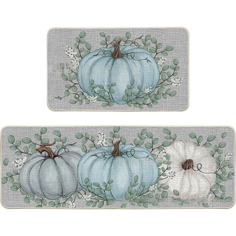Set di 2 tappetini da cucina a forma di camioncino con zucche - Paesaggio