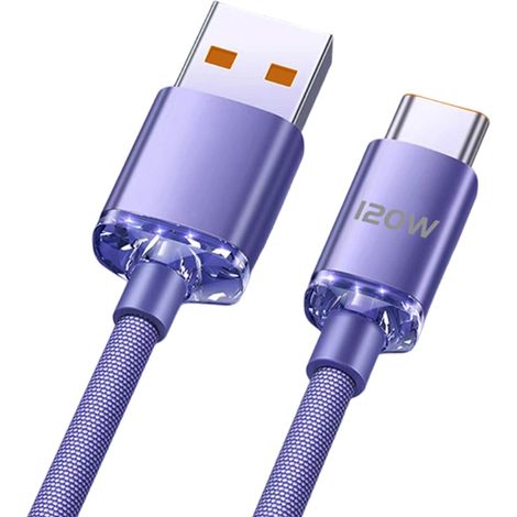 1 câble de charge USB-C 120 W, 6 A, compatible Huawei, Honor, Xiaomi, OPPO (1/5)