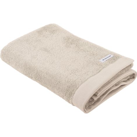Serviette de Douche, 70x140 cm, 100% coton/éponge, avec deux accroches et étiquette avec logo, COLOR BATH TOWEL Beige (Sunny Sand) (1/5)