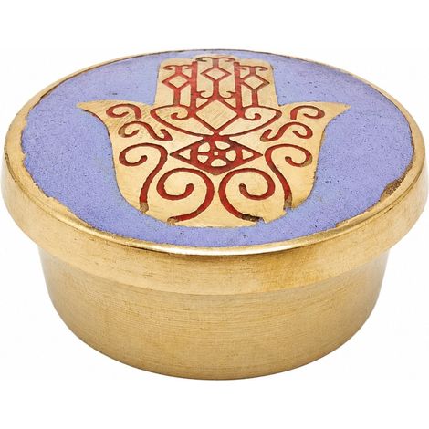 Caja portaincienso de latón dorado mano de Fátima 5 cm (1/5)