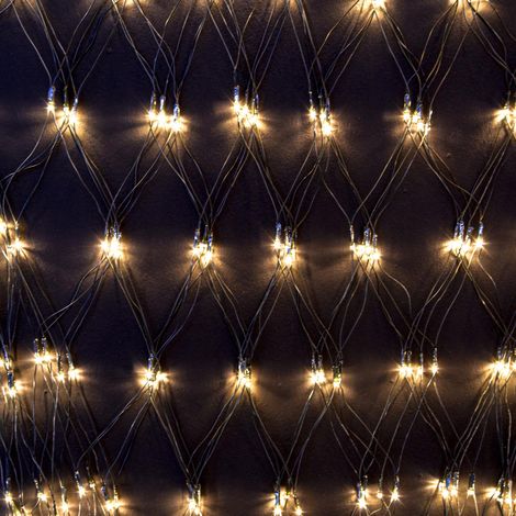 Rete 160 led luce bianco caldo al. batteria cm240x120 (1/4)