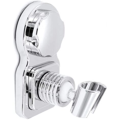 Support de pommeau de douche à ventouse, support de pommeau de douche réglable à 360 degrés, support de montre portable détachable avec bouton à ventouse pour salle de bain - Réutilisable