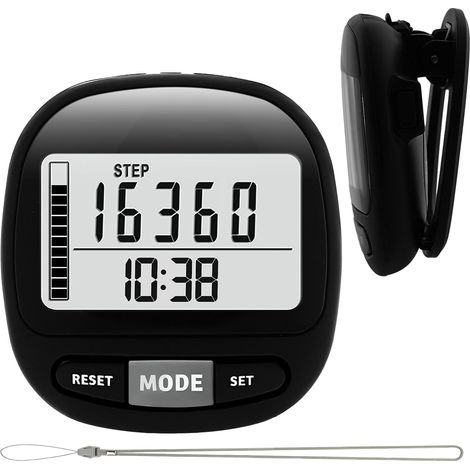 Podomètre 3D pour la Marche, Podomètre de Marche 3D avec Clip, Podomètre Numérique Portable, Compteur de Pas à Clipser pour Femmes et Hommes Compteur de Pas avec Clip (1/5)