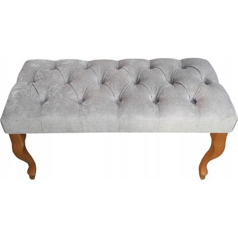 Banc, bout de lit capitonné 90x40x40 cm (plusieurs couleurs) - Couleur: Beige