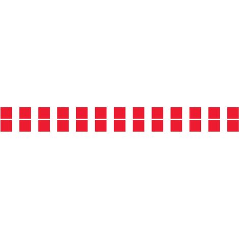 Lot 2 bandes 100mm x 1m - Double carrés Rouge - 4640778