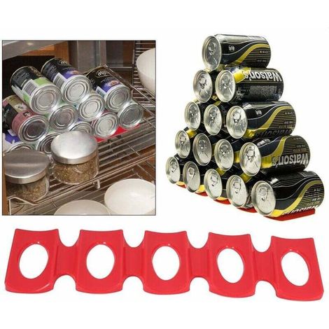 Crezuo Silikon-Kühlschrank-Organizermatte (Rot), Weinflaschenhalter, Bierflaschenhalter, Kühlschrank-Flaschenaufbewahrungsmatte - Crezuo