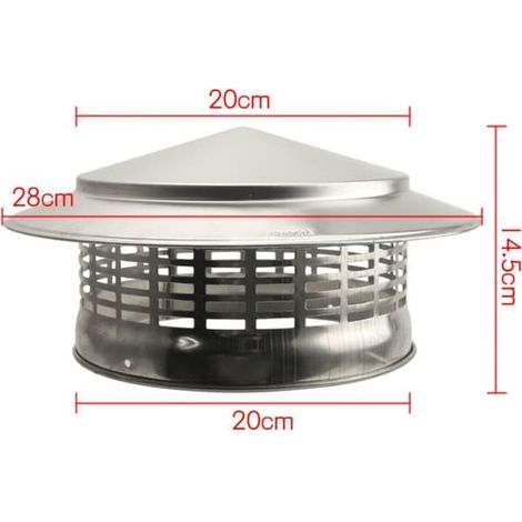 Ecleanfy - Toit de cheminée ventilé de 200 mm (1/5)