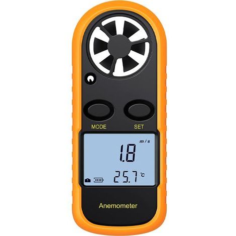 Anémomètre numérique LCD - Mesure de la vitesse du vent (1/5)