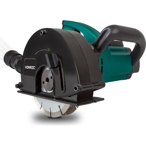 Vonroc – Rainureuse 1700W pour béton – 150mm, 2 disques diamant – Profondeur de coupe 5-40mm, largeur 14/19/29mm – Raccord aspirateur (1/5)