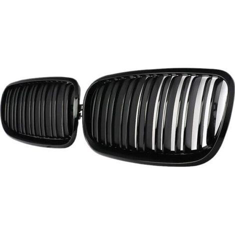 Kühlergrill X5 X6, Doppelniere Frontgrill für BMW X5 E70 X6 E71 (2007-2013) (Glanzschwarzer ABS-Kühlergrill, 2er-Set) (1/4)