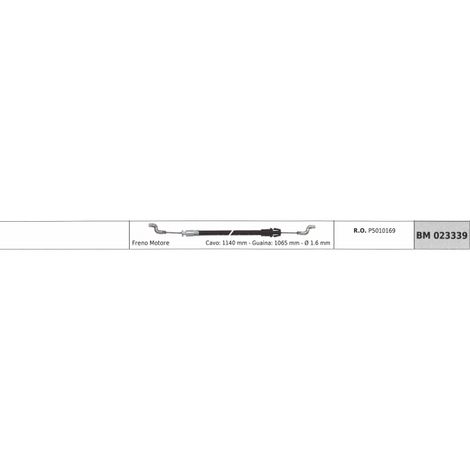 IBEA cable de freno motor para cortacésped 1140 mm cable funda 1065 mm Ø  1,6 mm