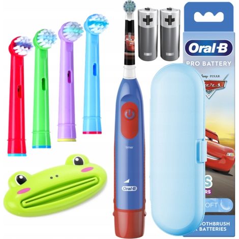 Oral-B Cars Elektrische Zahnbürste für Kinder mit Batterie und Etui