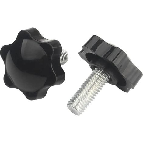 M12 x 40 mm Flügelschraube – 1 Stück – Kunststoff und Metall – Schnelles manuelles Anziehen – Heimwerker- und Maschinenbauanwendungen – 60 mm Kopf (1/5)