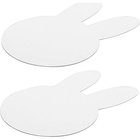 2pièces Autocollants Miroirs Acrylique Lapin Décoratifs pour Salle De Jeux Chambre Garçon Fille Salle De Bain Et Salon Décoration Mignonnes pour Pâques (1/5)