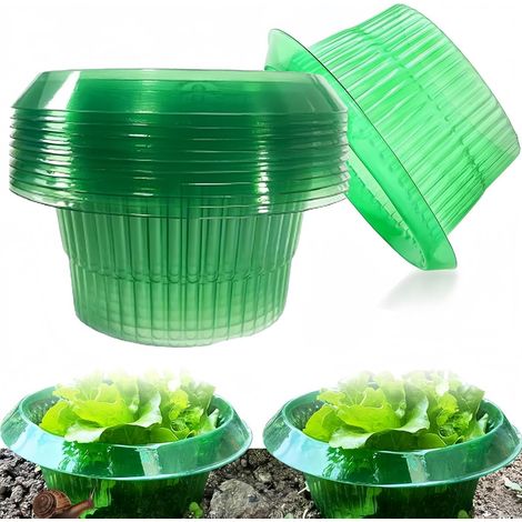 colliers anti limaces en x pour plantes de jardin 20 cm 12 cm Lot de 12 Plastique (1/5)