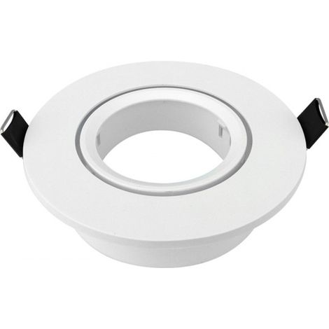 Portafaretto bianco rotondo orientabile da incasso