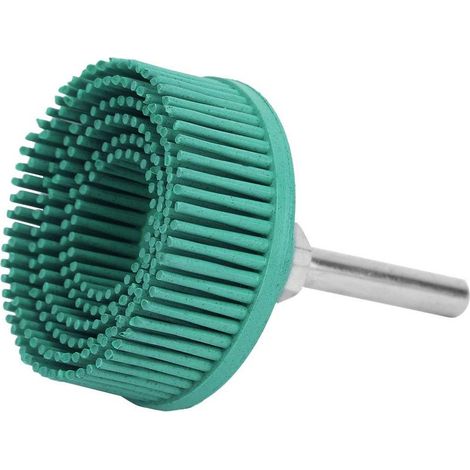 2 inch rubber bristle sanding disc, polishing brush, rust removal wheel, green burrs (1/5)