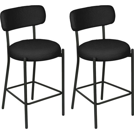 Haloyo® 2er Set Küchenstuhl, Esszimmerstuhl, Polsterstuhl, für Esszimmer, Küche, Schwarz (1/5)