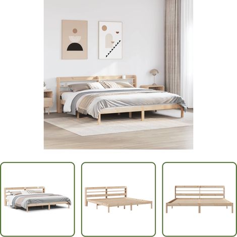 Kiefernholzbett - Massivholzbett ohne Matratze 180x200 Kiefernholz (1/5)