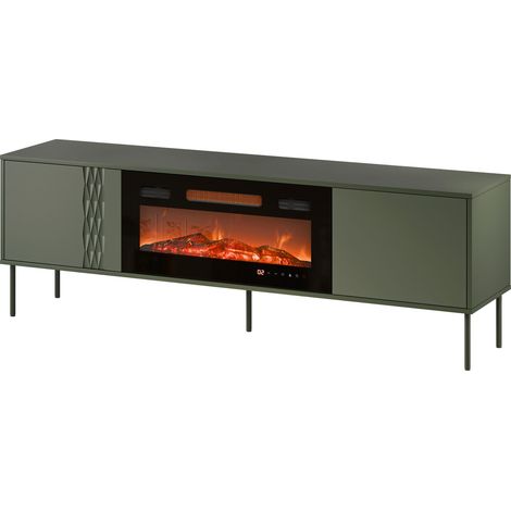 Meuble TV Tolete 107, Vert, Le nombre de portes: 2, Nombre de tiroirs: 0, 180x55x40cm (1/4)