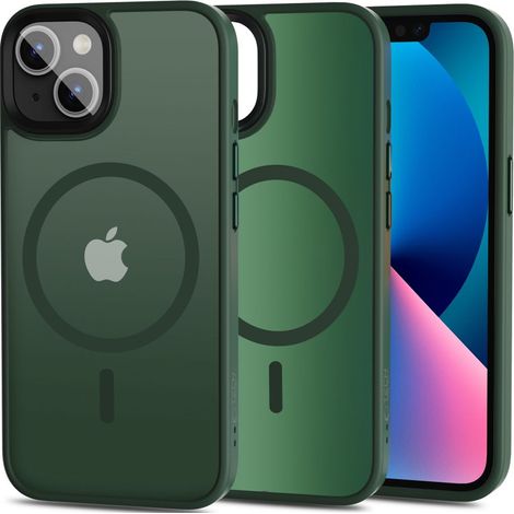 Étui MagSafe Tech-Protect Magmat vert mat pour iPhone 13 (1/5)