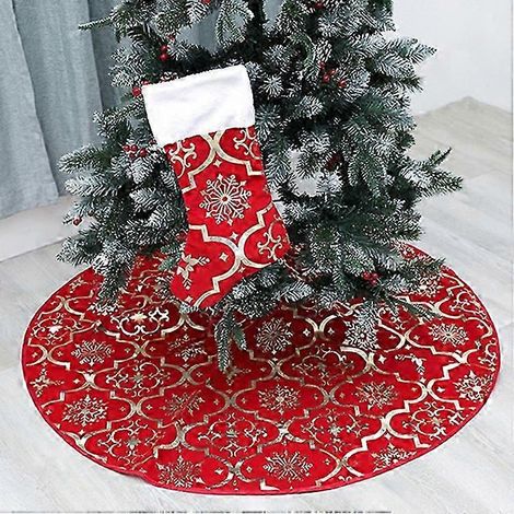 Robe de sapin de Noël, décoration de sapin de Noël, robe de sapin de Noël, tablier pour le pied du sapin, robe de sapin de Noël simple couche (1/4)