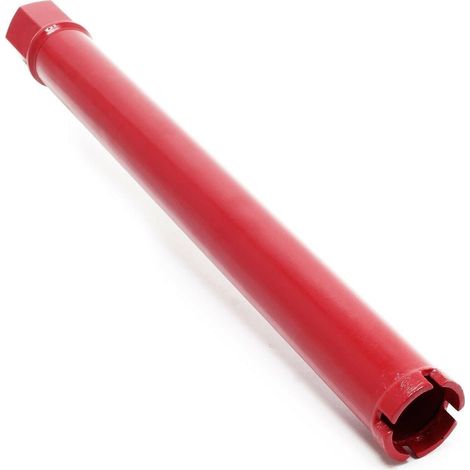 Helloshop26 – Couronne diamant 44 mm pour carotteuse – Forage béton armé et granit – Longueur utile 400 mm – Forage à sec et humide