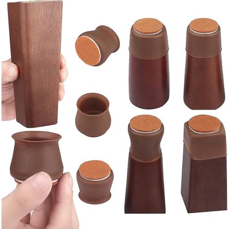 Embouts de pieds de chaise en silicone, lot de 32, pour protection des pieds de chaise sur parquet (1/5)