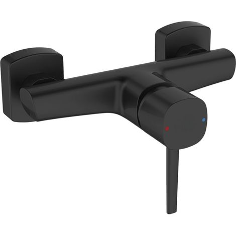 Batteria doccia a parete nero opaco – elegante, funzionale e compatibile con tutti i set doccia (1/3)