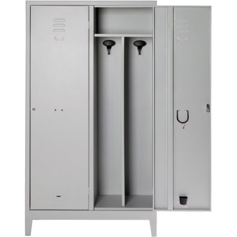 Armadio metallo spogliatoio sporco/pulito 80x40x180 cm