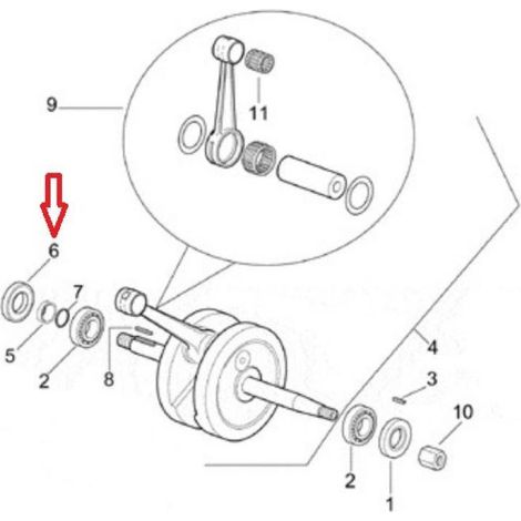 Joint spi moteur Athena pour Moto MBK 50 X-Limit Neuf