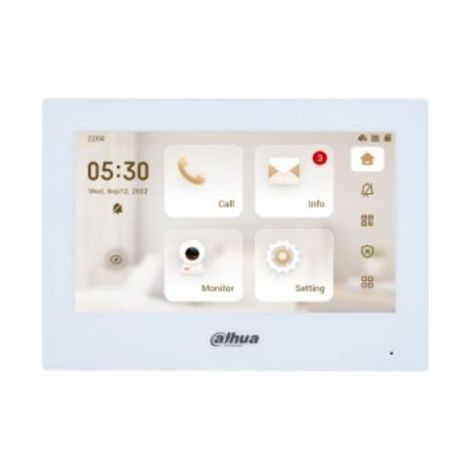 DAHUA Postazione interna IP bifilare wifi con display 7 touch screen - VTH2622GW-WP (EU)